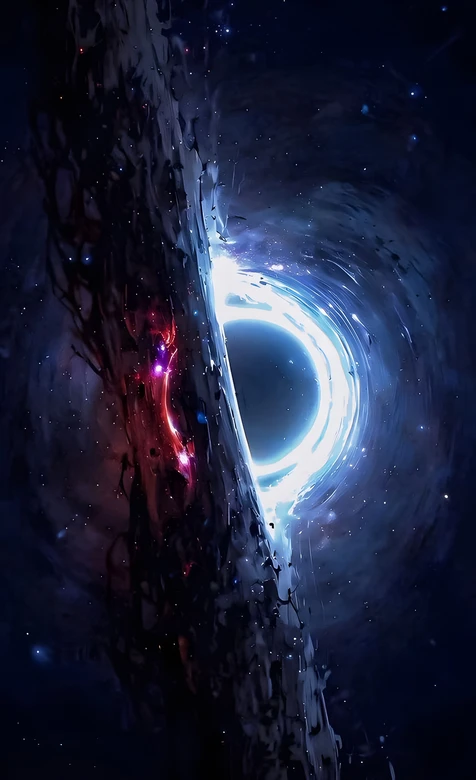 宇宙黑洞时空裂隙·科幻暗黑炫酷·赛博朋克风手机壁纸精选