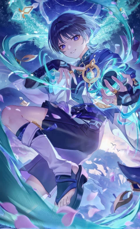 流浪者·风元素流转 二次元唯美原神游戏高清壁纸