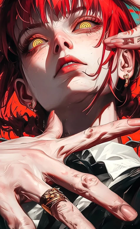 玛奇玛·螺旋黄瞳 暗黑系高热度手机壁纸款