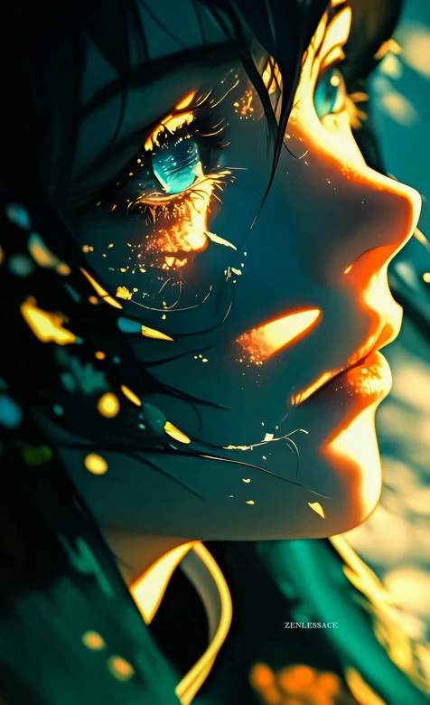 光影特效少女·赛博炫光风 壁纸（ZENLESSACE风格）