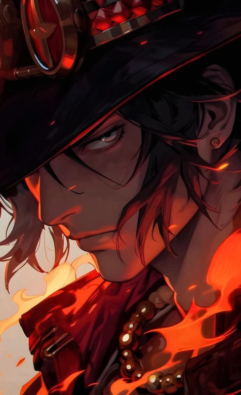 波特卡斯·D·艾斯·火焰燃动 暗黑热血风海贼王动漫壁纸