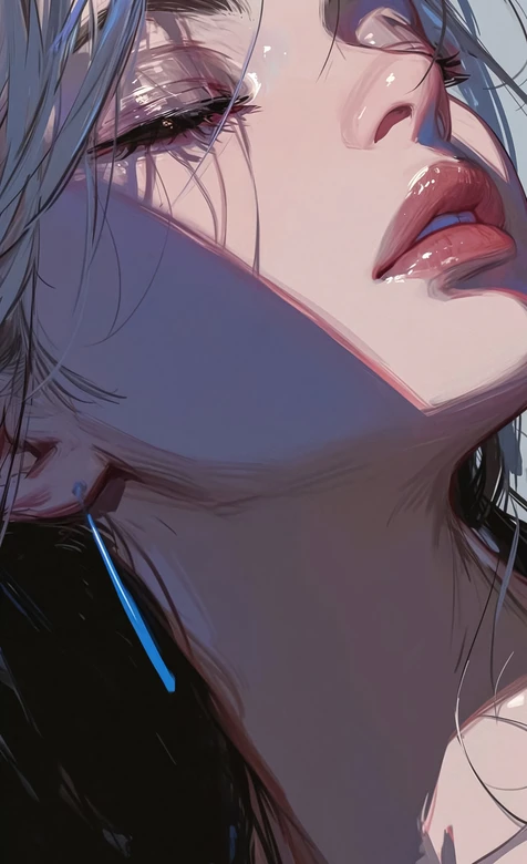 手绘美女·唯美写实光影 艺术感手机壁纸