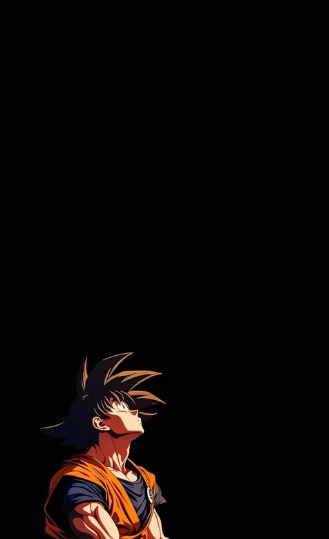 孙悟空·坐姿仰望 暗黑风龙珠动漫高人气壁纸