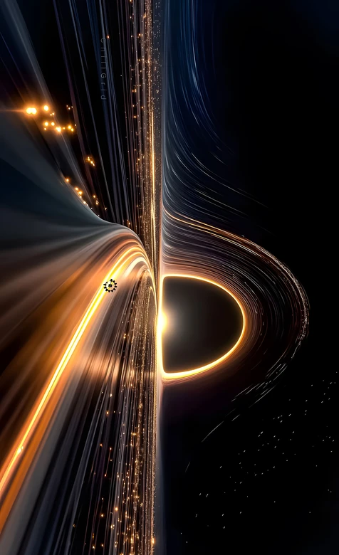 时空扭曲·光带漩涡 科幻炫酷风 高热度科幻手机壁纸