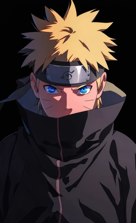 漩涡鸣人·蓝瞳燃眸 暗黑风火影忍者高燃动漫壁纸