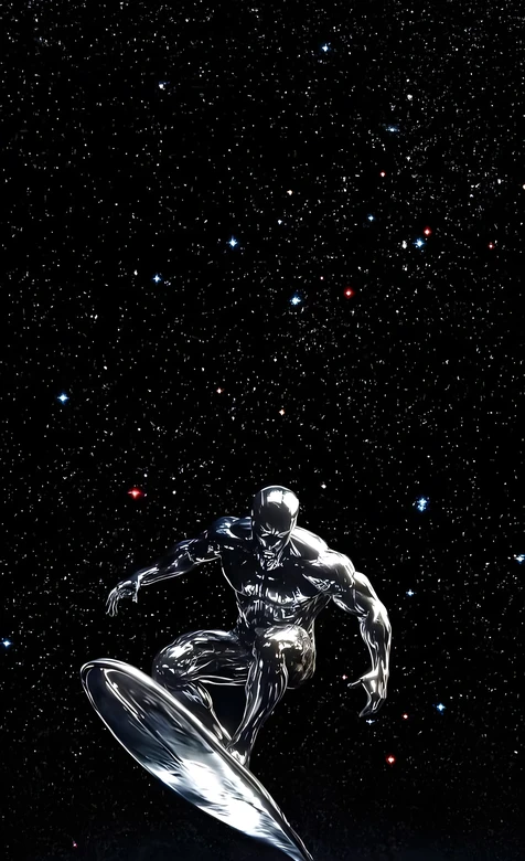 银影侠·银甲冲浪 暗黑科幻风漫威宇宙星空壁纸