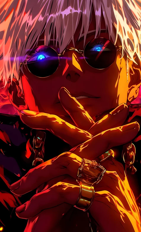 五条悟·墨镜蓝光眼 二次元炫酷风 咒术回战动漫壁纸（高人气动漫角色壁纸）