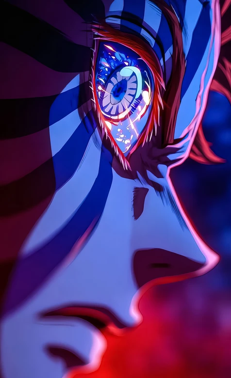 猗窝座·斑纹眼眸 暗黑风（鬼灭之刃）高人气手机壁纸