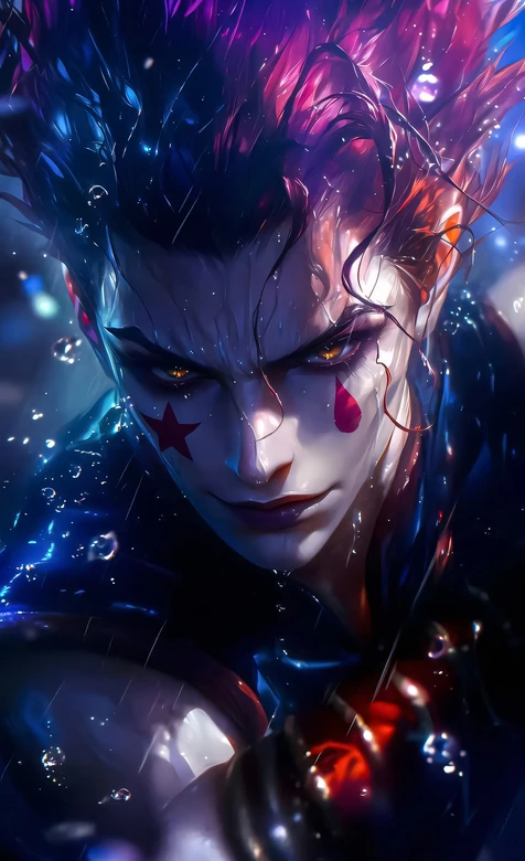 西索·小丑妆星纹泪纹·暗黑炫酷·全职猎人动漫角色壁纸