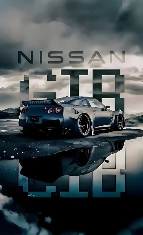 日产GTR跑车·暗黑酷飒风·超跑热血手机壁纸