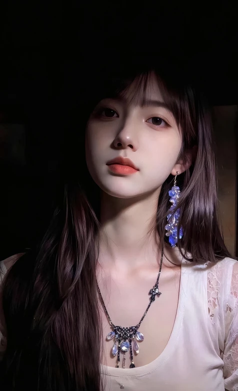 长发少女·精致首饰 唯美写实风 高质感手机壁纸