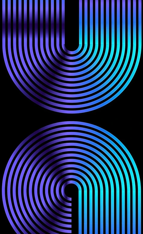 科技感渐变几何圆环·超炫抽象线条手机壁纸