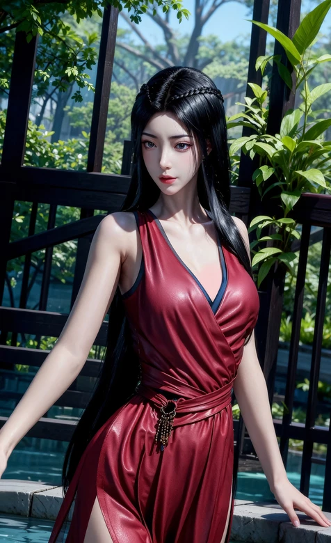 黑长直古风女子元瑶·红裙写实唯美风 竖屏壁纸精选