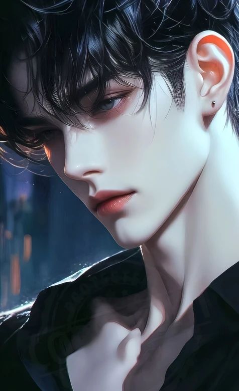 暗黑写实风俊美帅哥 高质感男生手机壁纸