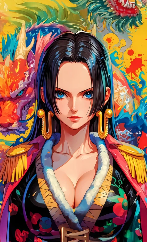 波雅·汉库克（女帝）国潮炫彩风海贼王动漫手机壁纸