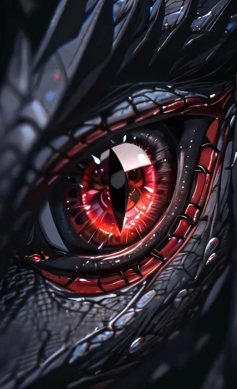 暗黑奇幻·龙之猩红魔瞳 高质感手机壁纸