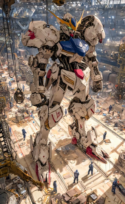 巴巴托斯高达·机械战甲 写实工厂风 机甲竖屏壁纸精选