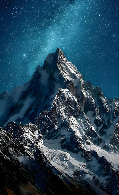 星空雪峰·唯美写实风 超高清自然景观壁纸