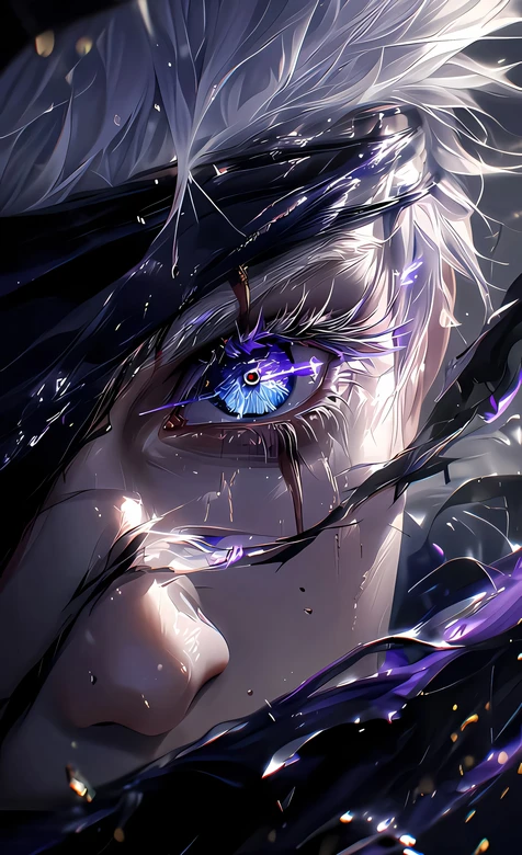 五条悟·六眼觉醒 暗黑炫酷咒术回战竖屏壁纸