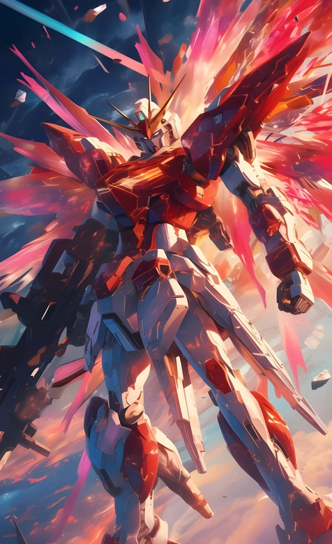 机动战士高达·机甲科幻风 光翼炸裂热血手机壁纸