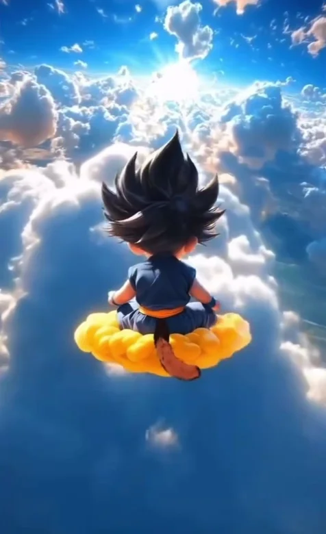 孙悟空·幼年坐筋斗云 唯美写实龙珠动漫动态手机壁纸热搜款