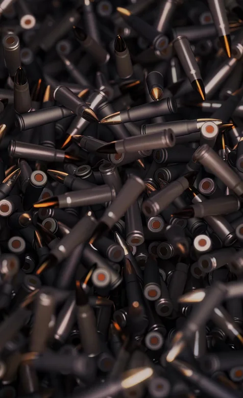 枪械子弹堆·暗黑写实风 军事弹药动态手机壁纸