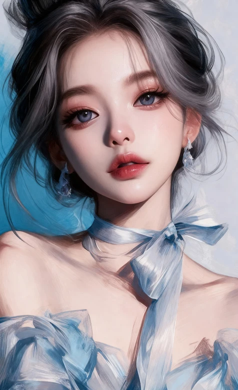 气质清冷少女·唯美写实风 梦幻蓝调系手机壁纸推荐