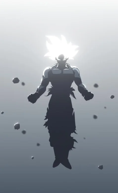 孙悟空·超级赛亚人觉醒 暗黑剪影 龙珠动漫热血动态手机壁纸