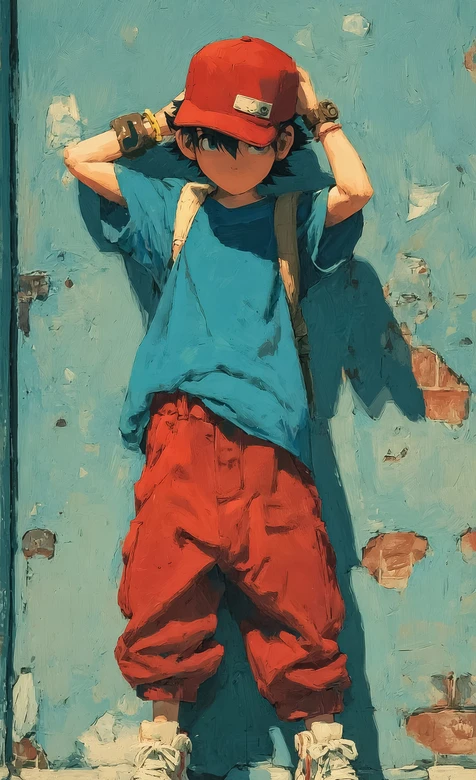 宝可梦小智·油画风 街头潮酷手机壁纸