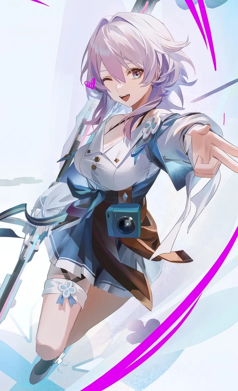 三月七·俏皮互动 二次元清新 崩坏：星穹铁道 高人气壁纸