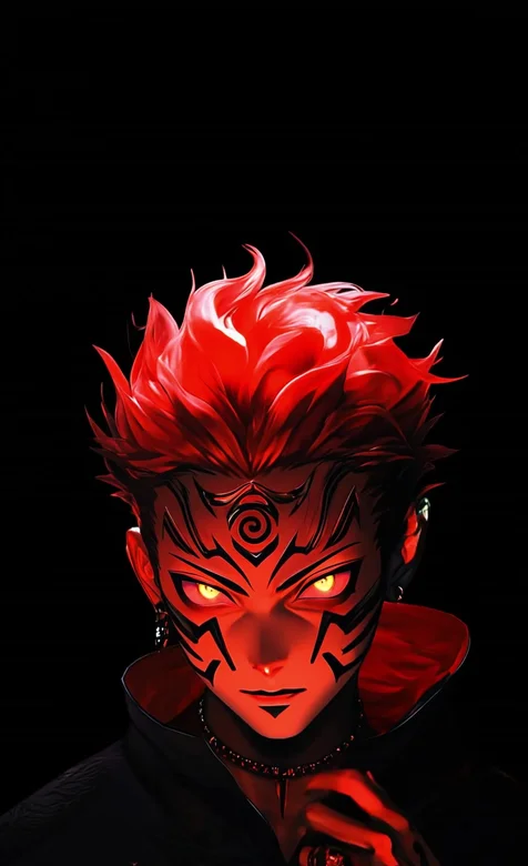 焰纹少年 | 红瞳燃烬，暗黑系壁纸视觉暴击（高热度动态壁纸）