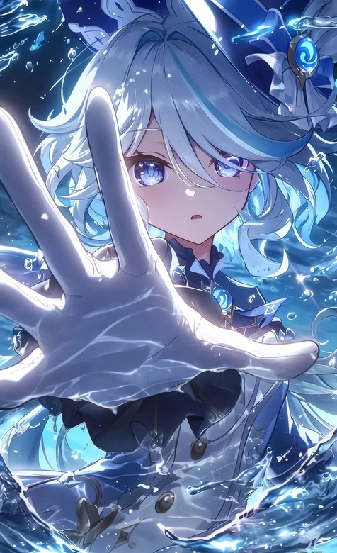 芙卡洛斯·水漾灵韵 二次元唯美原神角色 热门手机壁纸