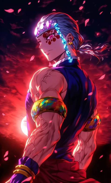 宇髓天元·华丽忍饰 鬼灭之刃暗黑红焰风壁纸