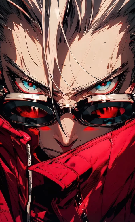 动漫酷帅眼镜男·机械红瞳暗黑风·高燃手机壁纸