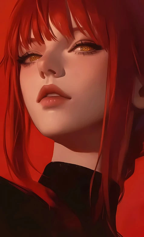 玛奇玛（链锯人）·红发金瞳 写实二次元 高质感动漫壁纸