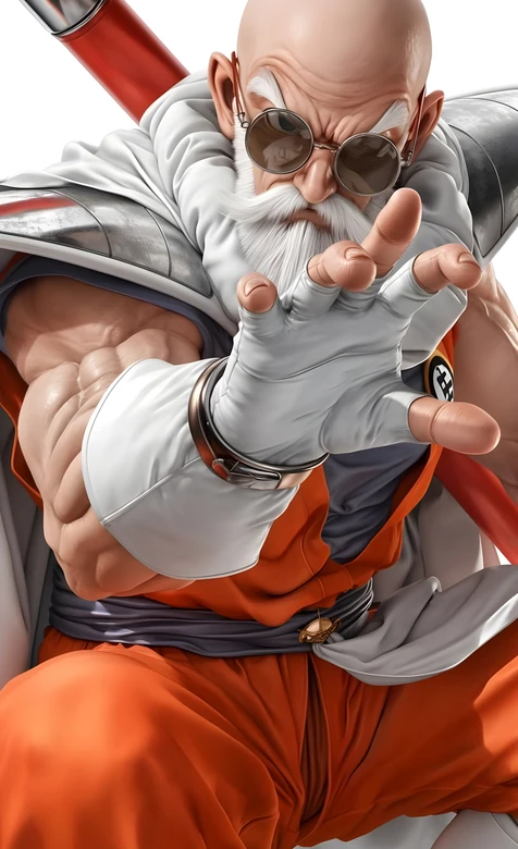 龟仙人·肌肉武道家 写实风龙珠动漫经典角色手机壁纸