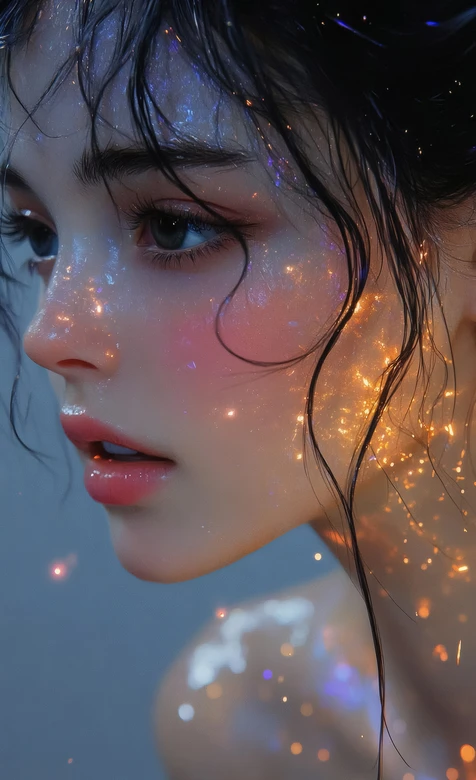 梦幻星光少女·湿润发丝唯美风 超火手机壁纸