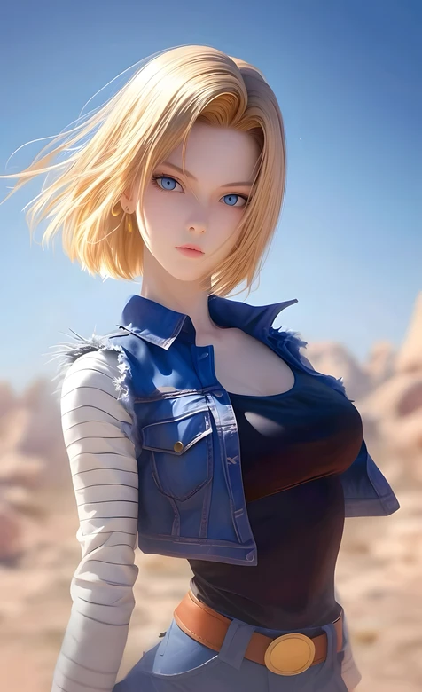 人造人18号·经典造型 写实唯美风龙珠动漫手机壁纸高质感