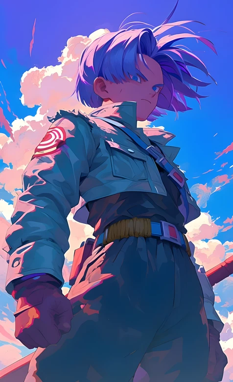 特兰克斯·未来战士 龙珠二次元炫彩热血壁纸（高热度：龙珠动漫壁纸）