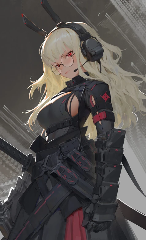 战术科幻风·眼镜机甲二次元女角色 热门手机壁纸