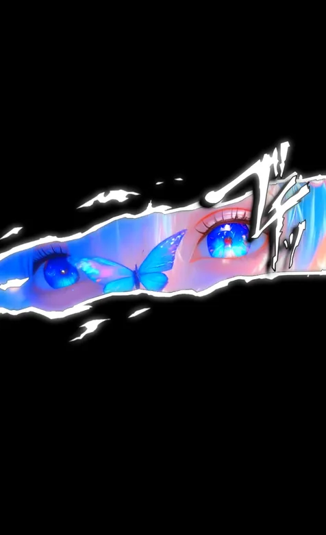 二次元梦幻蓝眸少女·电光撕裂 热门动态壁纸