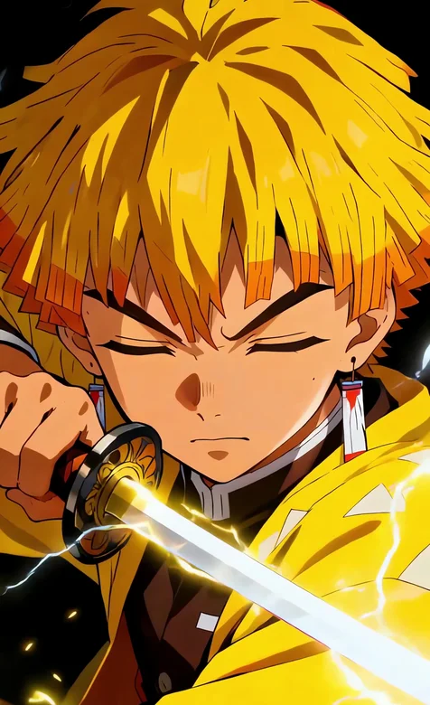 我妻善逸·雷之呼吸 鬼灭之刃日系热血动态壁纸