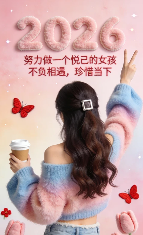 2026励志女孩背影·唯美治愈风 珍惜当下壁纸