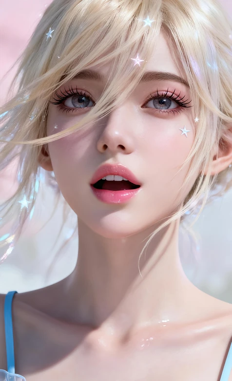 金发星光少女·唯美梦幻风 AI绘制手机壁纸（高热度：梦幻少女壁纸）