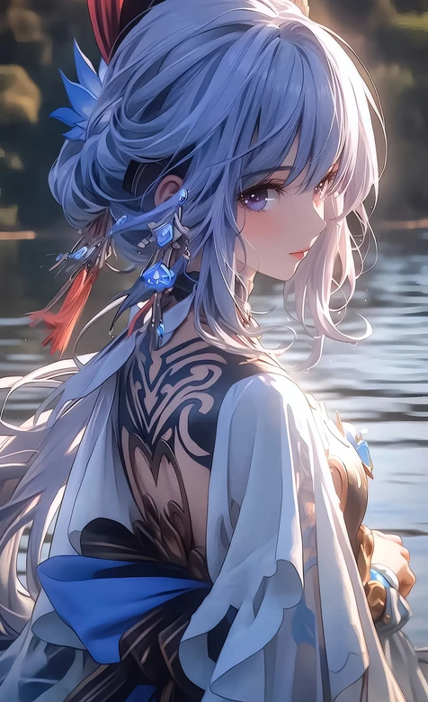 原神 申鹤·水畔逆光 国风唯美角色 高热度手机壁纸