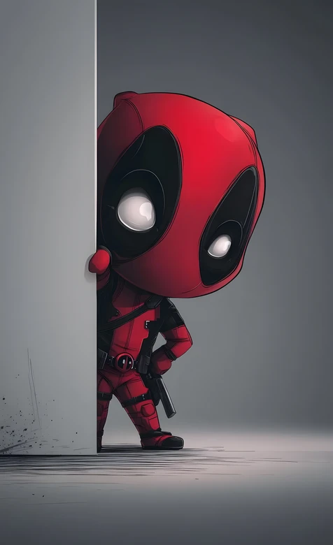 死侍·Q版卡通形象 漫威影视萌系风格手机壁纸