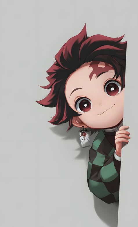 灶门炭治郎·Q版探头 鬼灭之刃治愈风 热门动漫壁纸