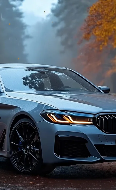 宝马轿车·秋雾森林写实风 动态手机壁纸