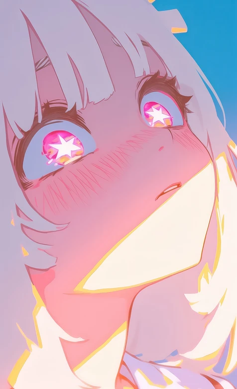 星瞳白发少女·二次元唯美风 手机壁纸