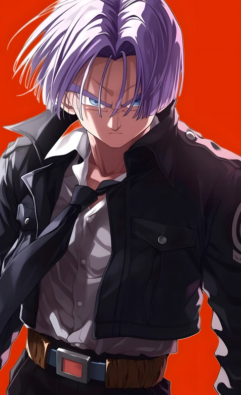 特兰克斯·冷峻制服风 二次元龙珠动漫壁纸（高热度手机壁纸）